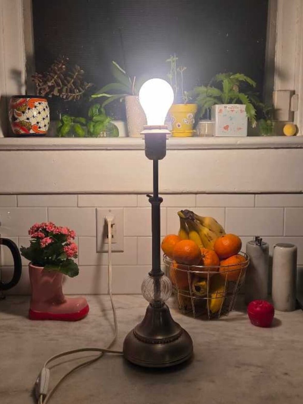 Vintage IKEA Knepp Lamp B0411 Tenn adjustable height table lamp (no shade)